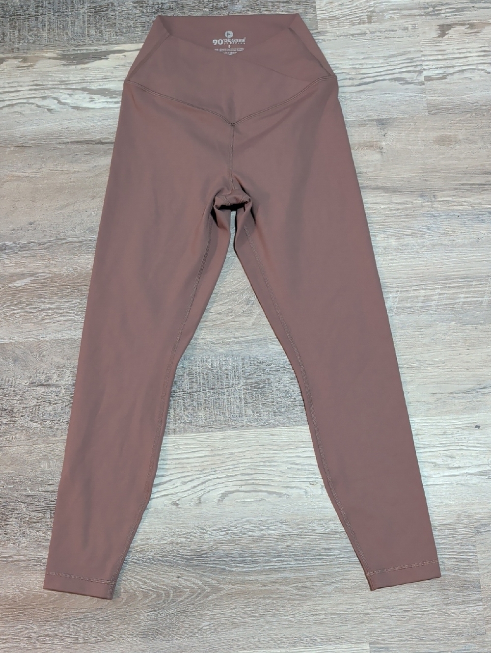 90 Degree By Reflex Womens Dusty Mauve High-Waist Leggings S